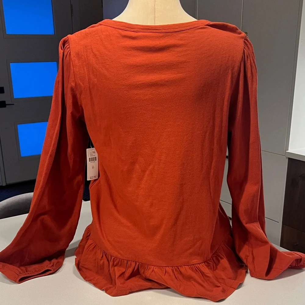 NWT $68 Anthropologie Maeve Annetta Long Sleeve Top - Picture 4 of 9